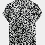 Velira short Vyrų medvilninis marškinis su leopardų raštu