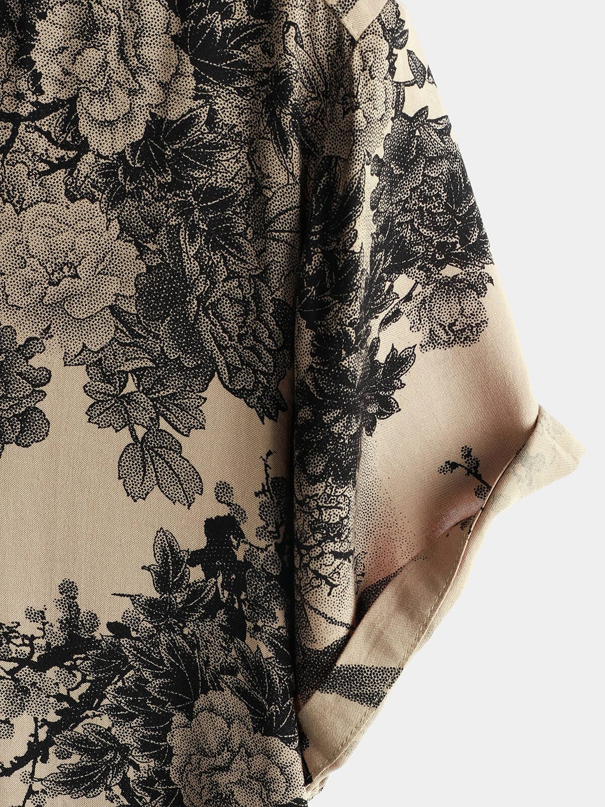Velira short Vyrų retro trumpas rankovės marškiniai chaki