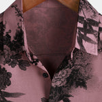 Velira short Vyrų trumpas rankovinis marškiniai su gėlių raštu