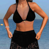 Velira Sofía™ | Elegantiškas lygus nėrinių bikinis