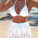 Velira Sofía™ | Elegantiškas lygus nėrinių bikinis