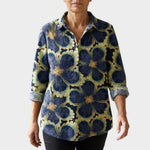 Velira Soleil™ | Laikina lino blusa su raštu