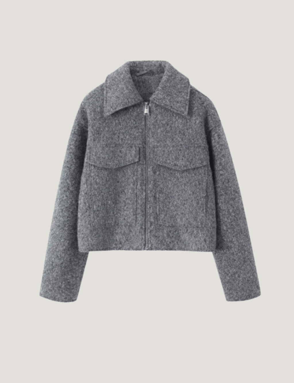 Velira Sophie | Grey Cropped Jacket Pilka / S Sophie | Pilka Trumpa Striukė