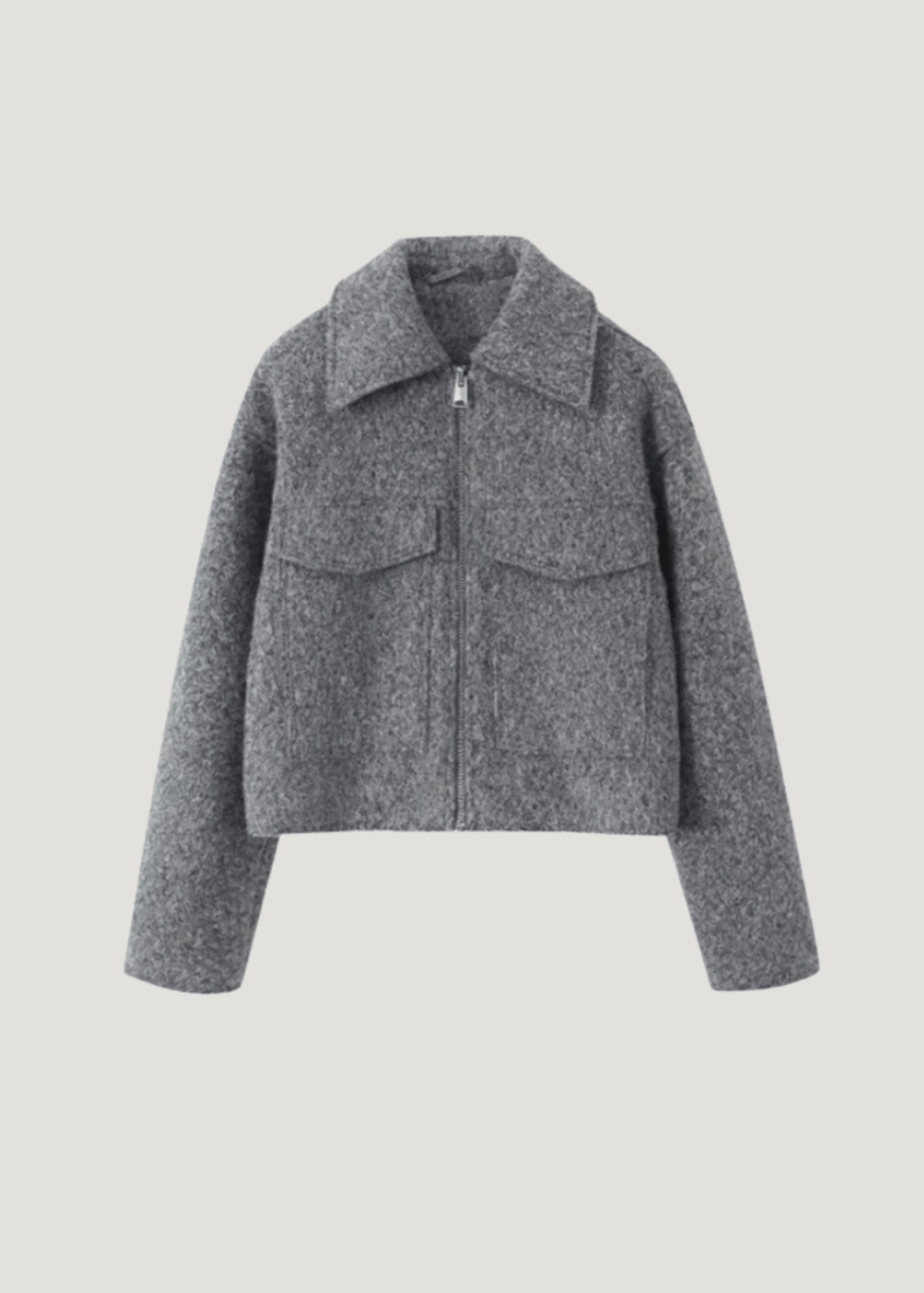 Velira Sophie | Grey Cropped Jacket Pilka / S Sophie | Pilka Trumpa Striukė
