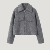 Velira Sophie | Grey Cropped Jacket Pilka / S Sophie | Pilka Trumpa Striukė