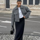 Velira Sophie | Grey Cropped Jacket Sophie | Pilka Trumpa Striukė