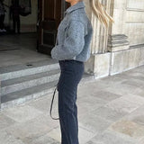 Velira Sophie | Grey Cropped Jacket Sophie | Pilka Trumpa Striukė