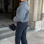 Velira Sophie | Grey Cropped Jacket Sophie | Pilka Trumpa Striukė