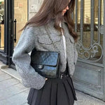 Velira Sophie | Grey Cropped Jacket Sophie | Pilka Trumpa Striukė