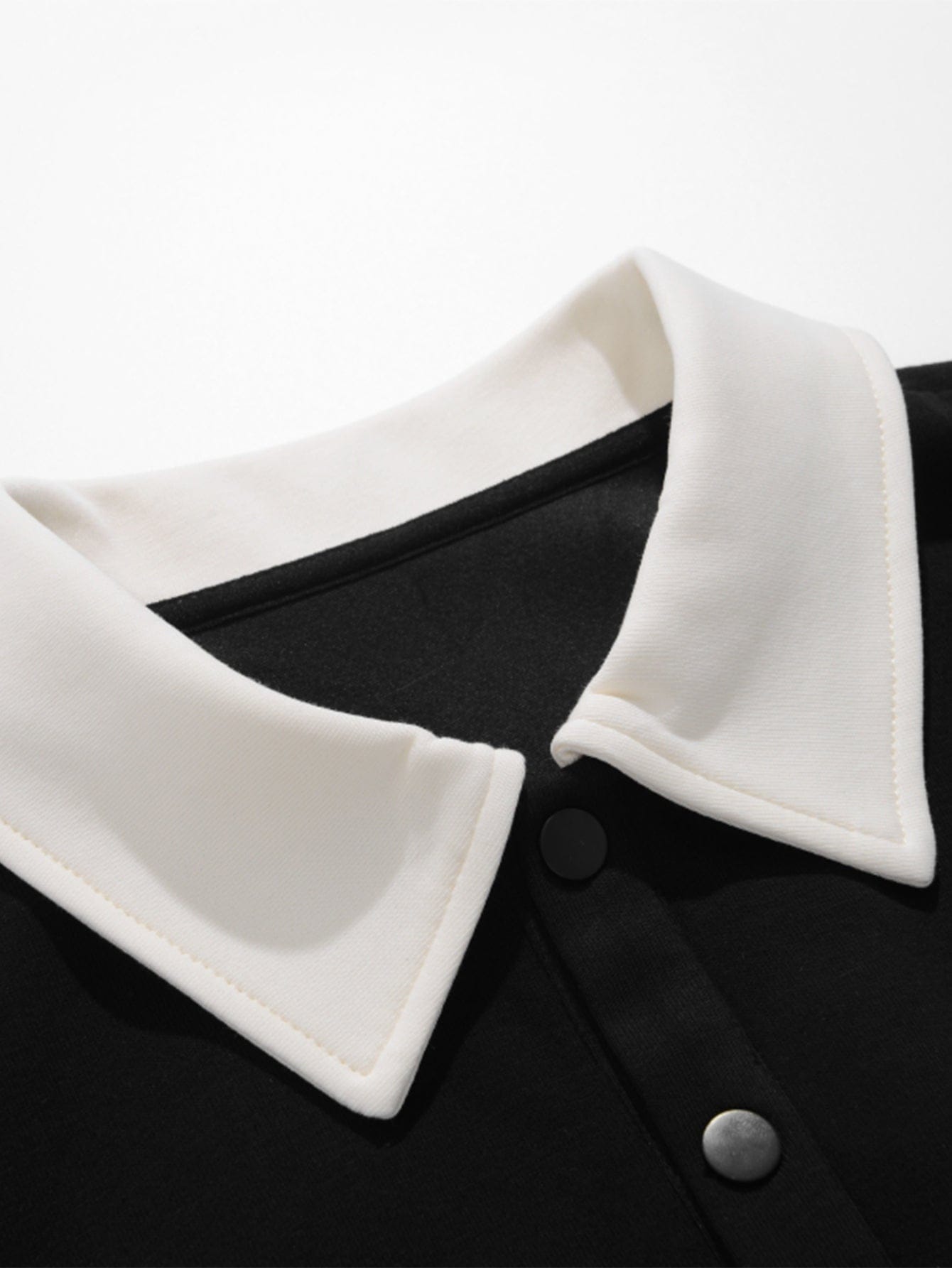 Velira Sweatshirts Atsipalaidavęs Fit Spalvų Blokų Palaidinė Su Polo Apykakle