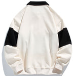 Velira Sweatshirts Atsipalaidavęs Fit Spalvų Blokų Pataisytas Polo Švarkas