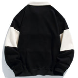 Velira Sweatshirts Atsipalaidavęs Fit Spalvų Blokų Pataisytas Polo Švarkas