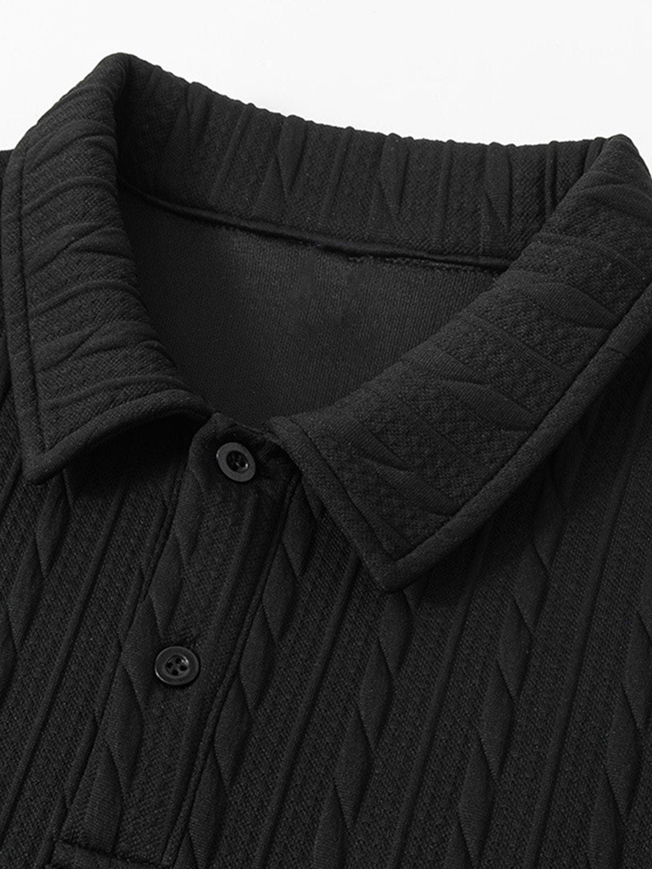 Velira Sweatshirts Atsipalaidavęs Fit Sukurtas Jacquard Polo Džemperis