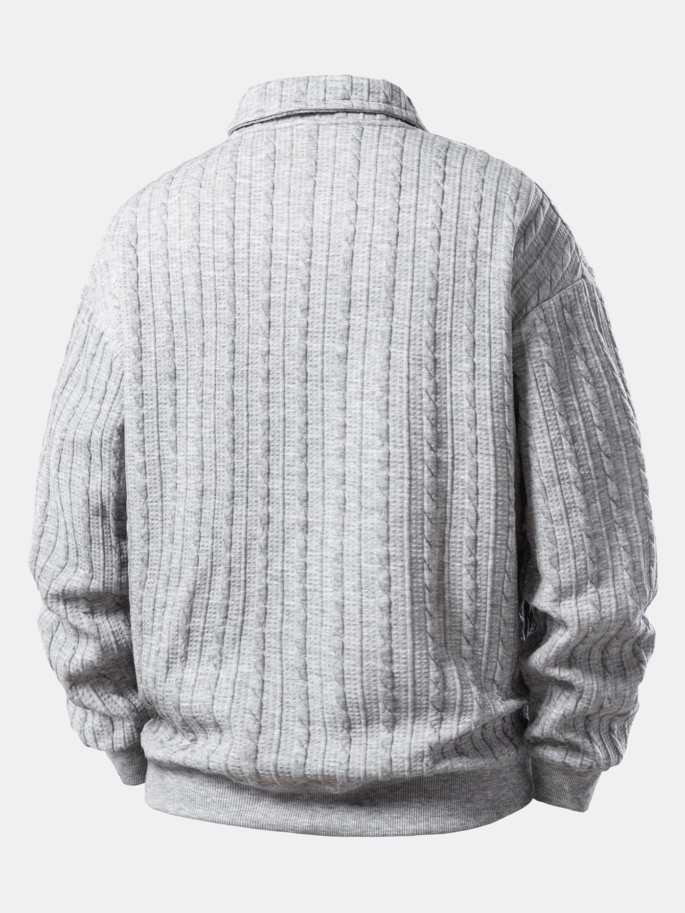 Velira Sweatshirts Atsipalaidavęs Fit Sukurtas Jacquard Polo Džemperis