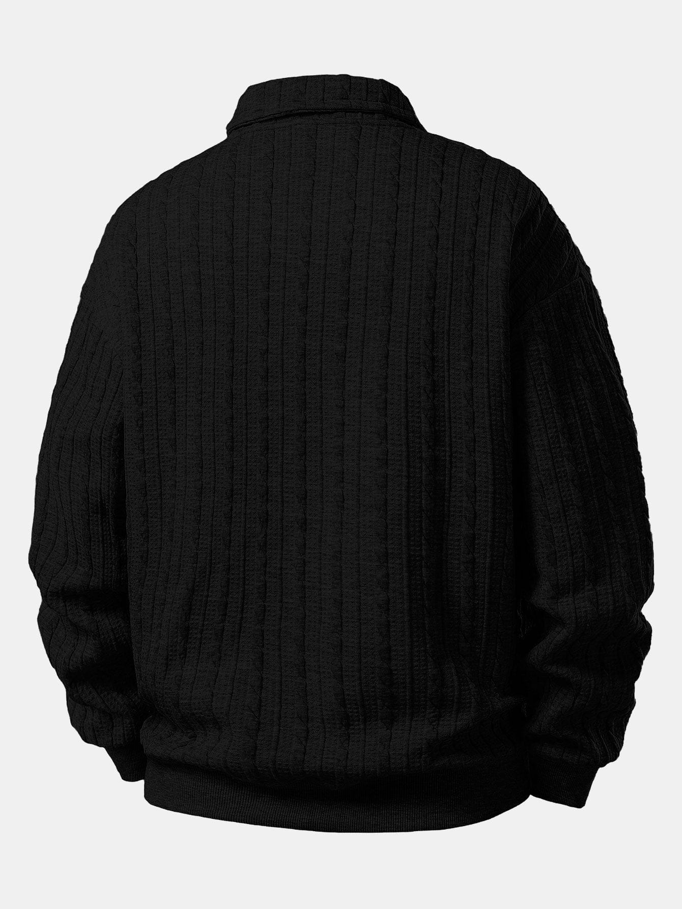 Velira Sweatshirts Atsipalaidavęs Fit Sukurtas Jacquard Polo Džemperis