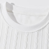 Velira Sweatshirts Atsipalaidavęs Fit Twist Žakardo Palaidinė su Apvalia Kaklo Linija