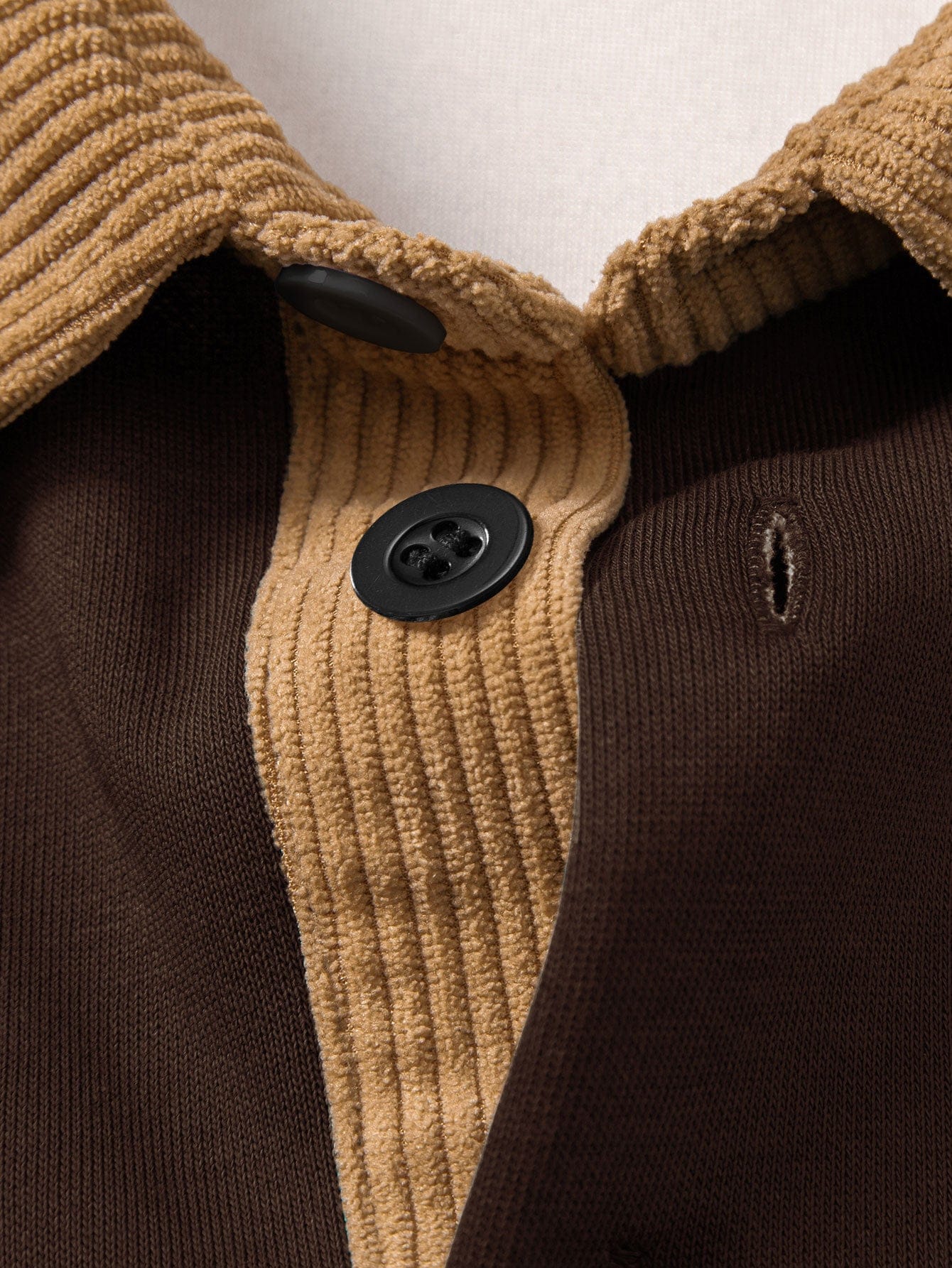 Velira Sweatshirts Atsipalaidavęs Fit Vyrų Spauda Kontrastinė Švelni Polo Apykaklės Megztinis