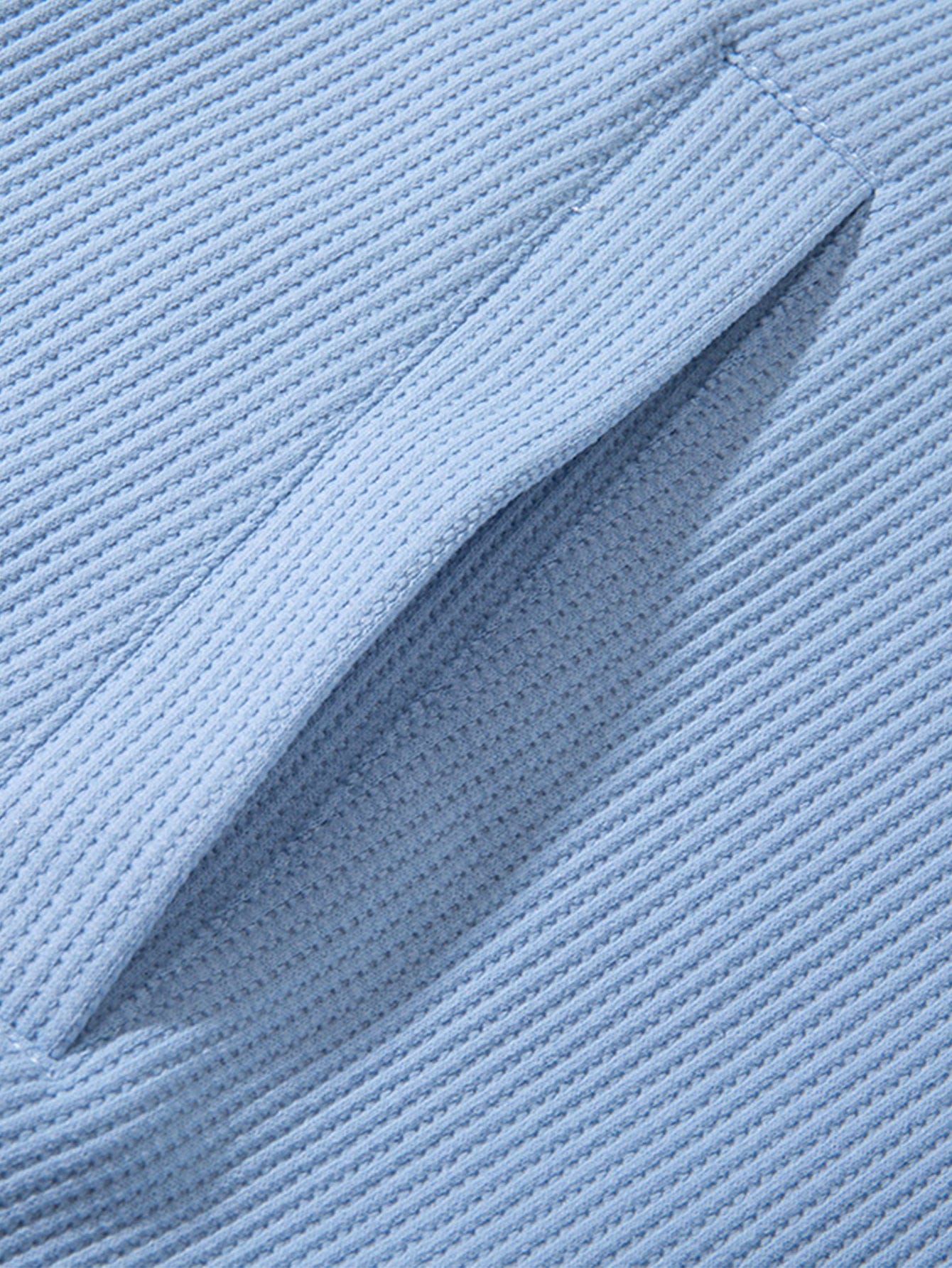 Velira Sweatshirts Atsipalaidavęs Fit Wffle V formos Polo Megztinis