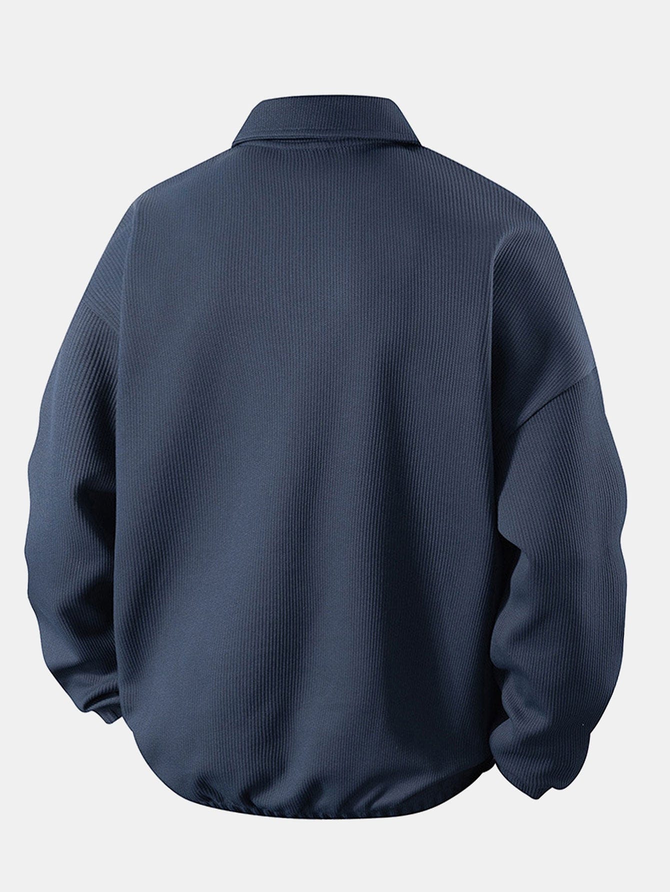 Velira Sweatshirts Atsipalaidavęs Fit Wffle V formos Polo Megztinis