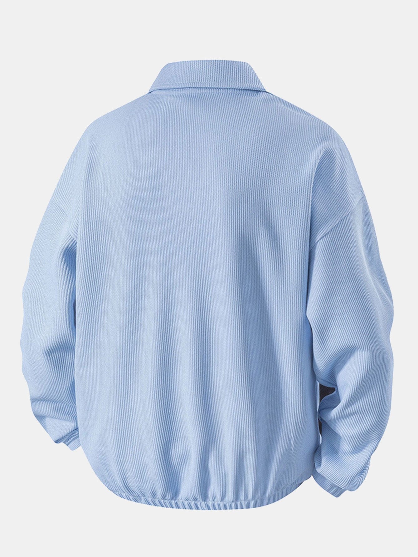 Velira Sweatshirts Atsipalaidavęs Fit Wffle V formos Polo Megztinis
