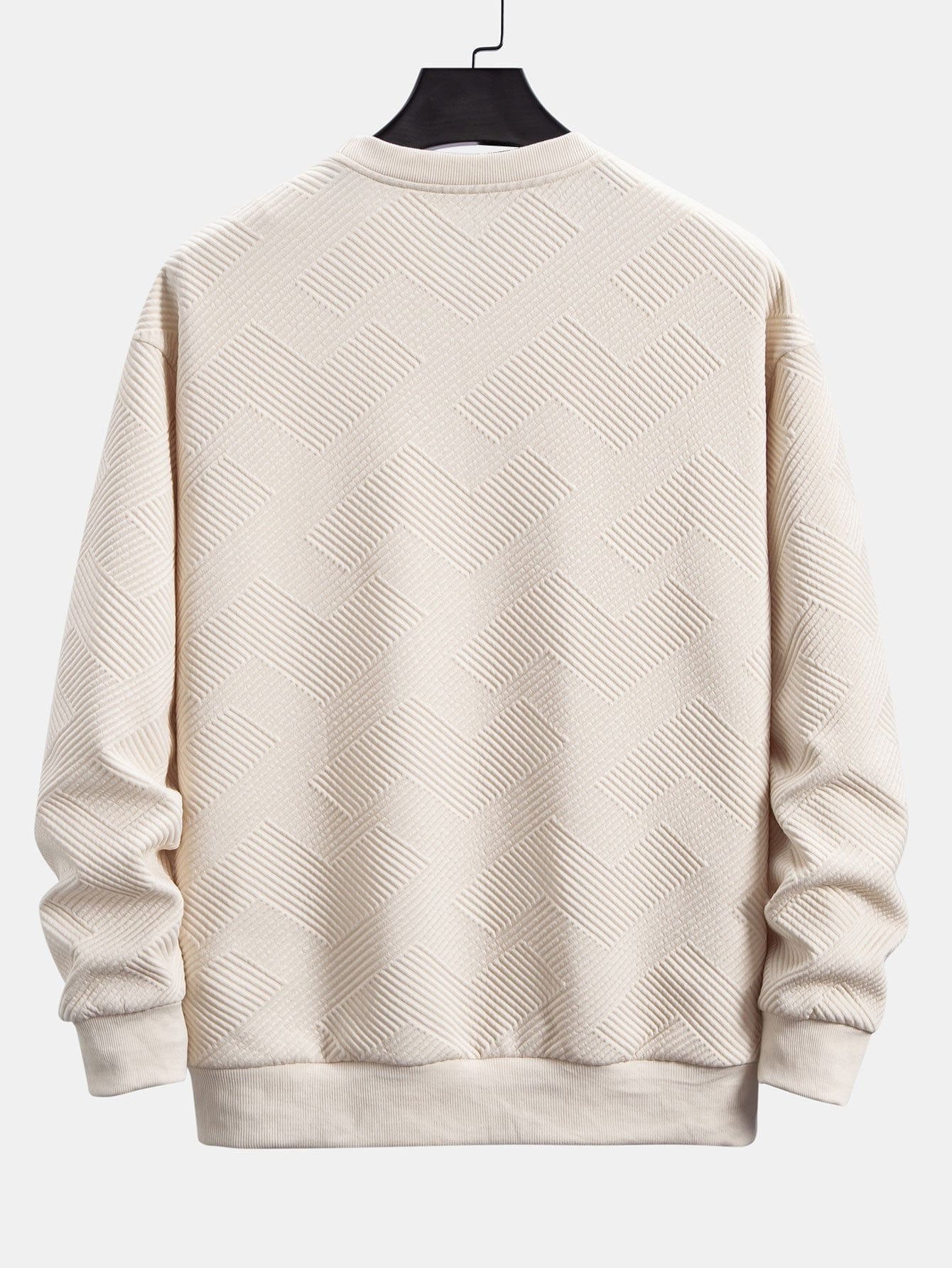 Velira Sweatshirts Atsipalaidavęs geometrinis dryžuotas džemperis