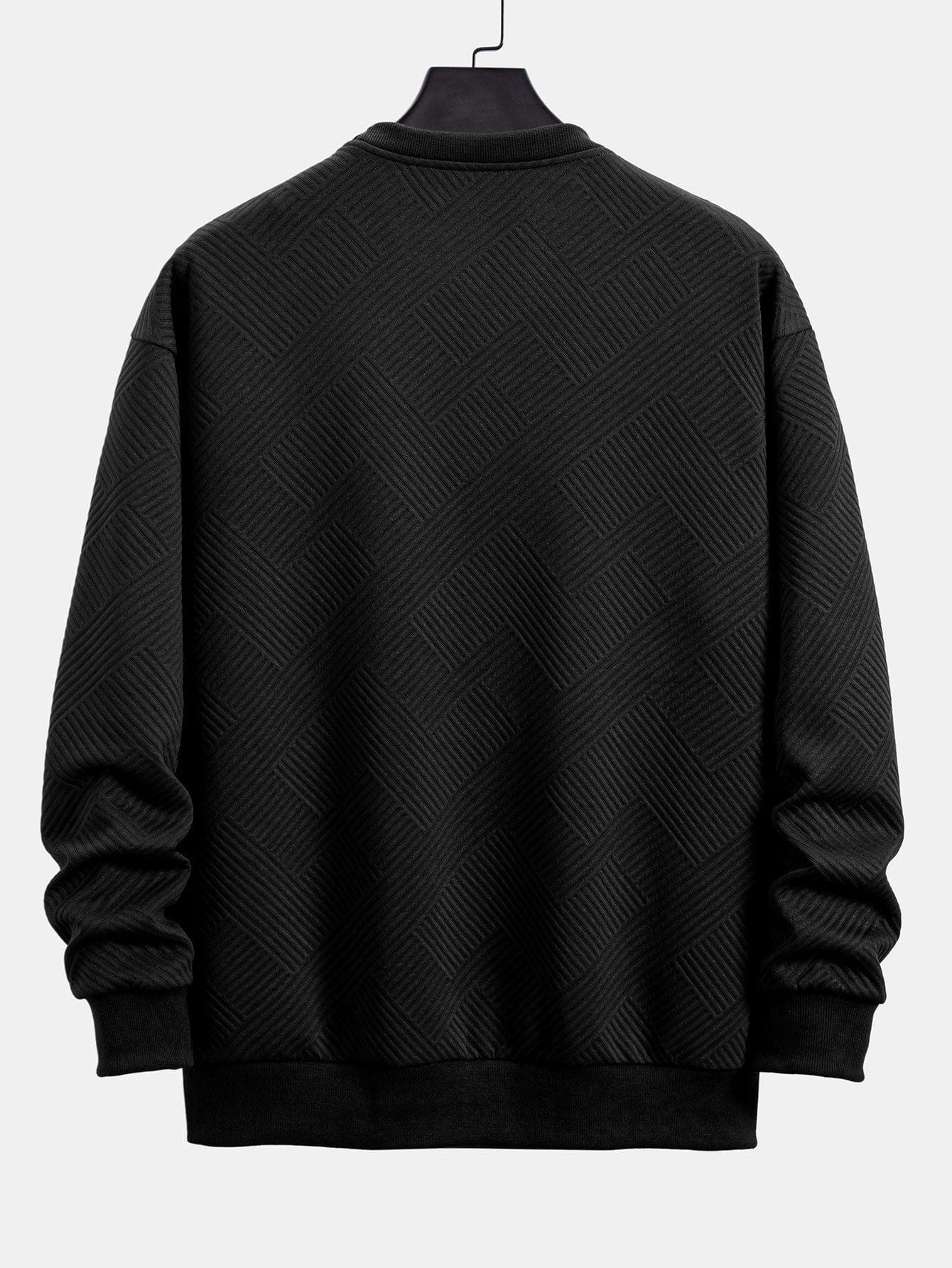 Velira Sweatshirts Atsipalaidavęs geometrinis dryžuotas džemperis