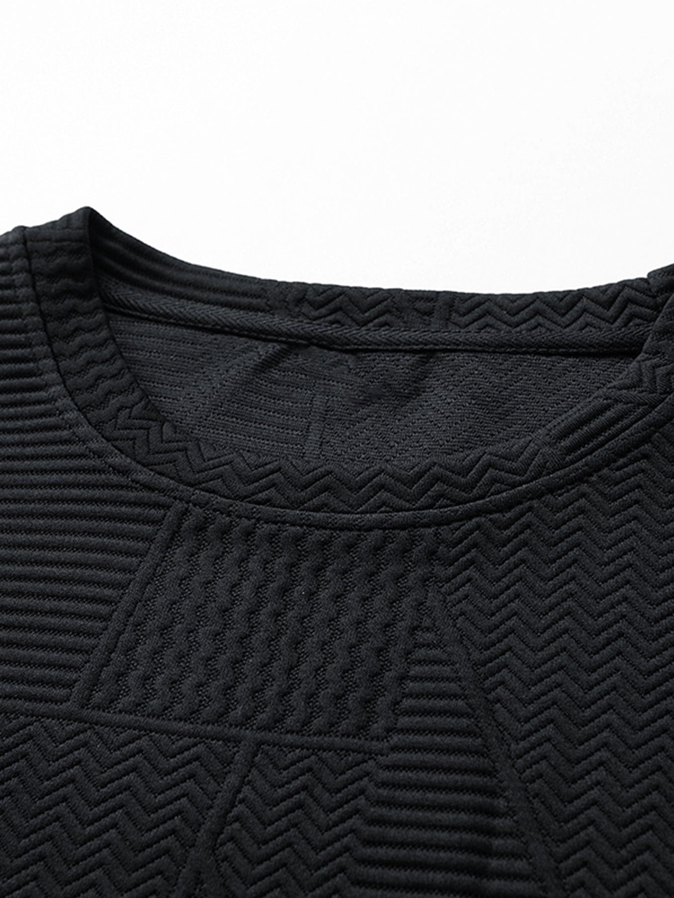 Velira Sweatshirts Atsipalaidavęs Geometrinis Žakardo Palaidinukas