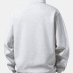 Velira Sweatshirts Atsipalaidavęs Juodas Katės Spaudos Ketvirčio Užtrauktukas Megztinis