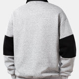 Velira Sweatshirts Atsipalaidavęs Los Andželo spaudos spalvų blokas polo apykaklės džemperis