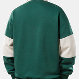 Velira Sweatshirts Atsipalaidavęs Los Andželo spaudos spalvų blokas polo apykaklės džemperis