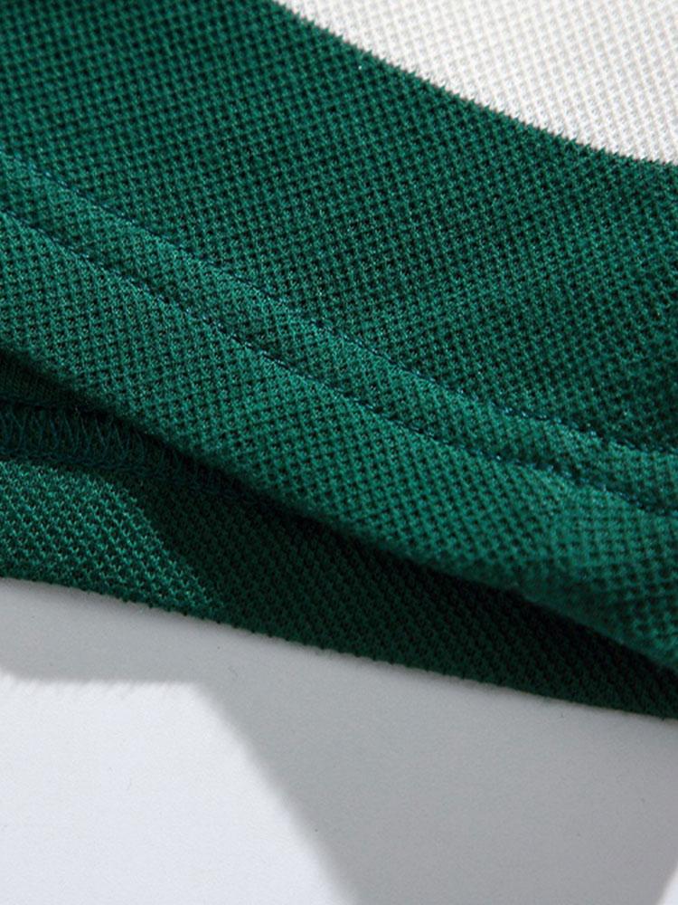 Velira Sweatshirts Atsipalaidavęs Waffle Platus Dryžuotas Polo Megztinis