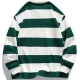 Velira Sweatshirts Atsipalaidavęs Waffle Platus Dryžuotas Polo Megztinis