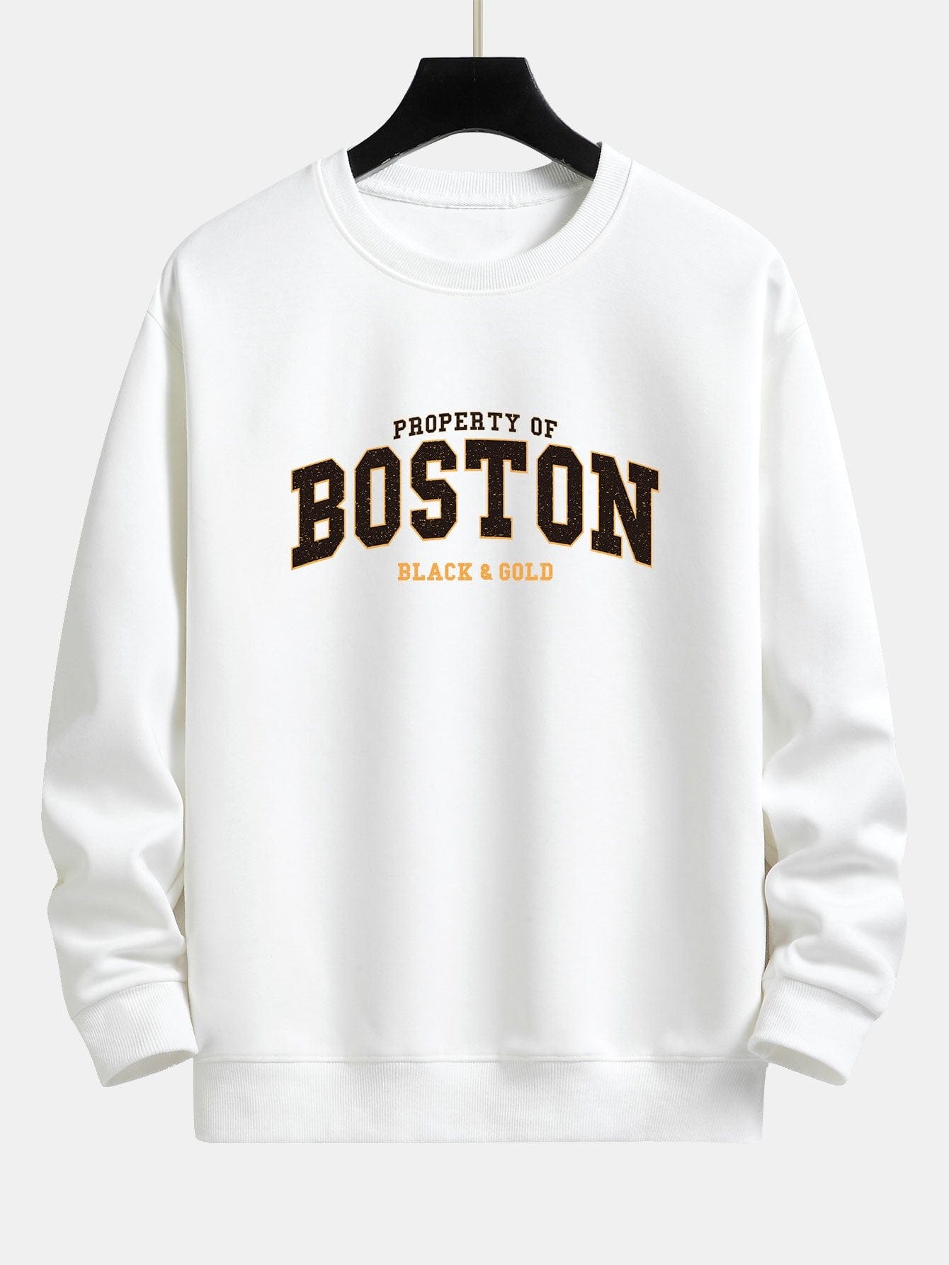 Velira Sweatshirts balta / S Boston Print Relax Fit Palaidinė