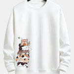 Velira Sweatshirts balta / S Karinio Katino Spauda Laisvalaikio Palaidinė