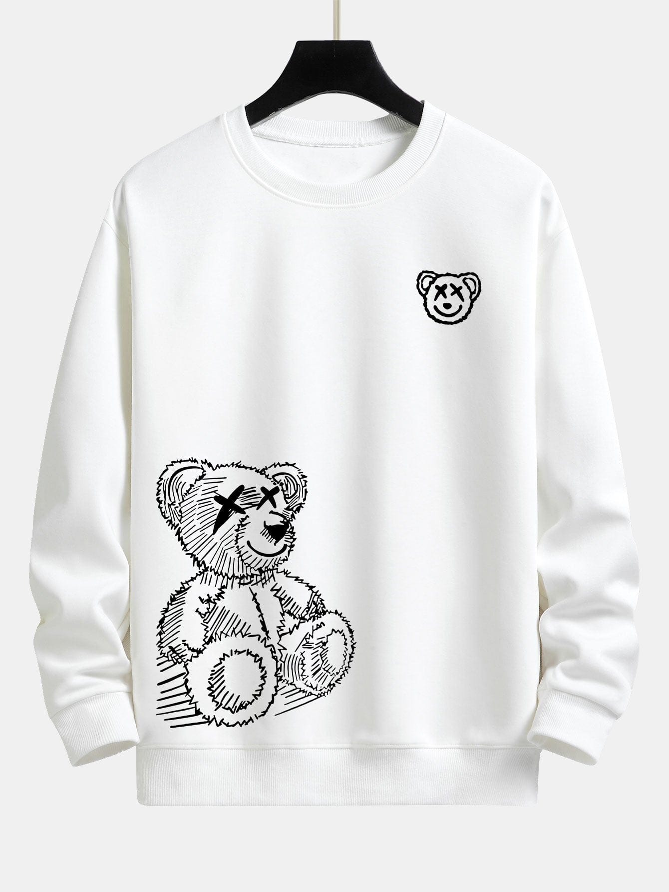 Velira Sweatshirts balta / S Meškos Pėdsakų Laisvalaikio Fit Džemperis