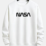 Velira Sweatshirts balta / S NASA Print Relax Fit Sweatshirt