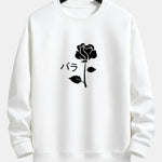 Velira Sweatshirts balta / S Rožinė spauda laisvo kirpimo džemperis