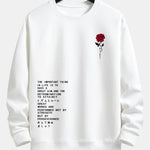 Velira Sweatshirts balta / S Rožinė šūkio spauda laisvo kirpimo megztinis