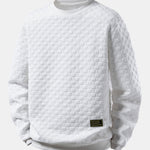 Velira Sweatshirts Balta / S Šaškinis Jacquard Palaidinukas