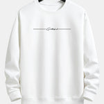 Velira Sweatshirts balta / S Sloganas Spausdinti Laisvas Fit Megztinis