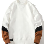 Velira Sweatshirts balta / S Spalvų blokas Crewneck megztinis