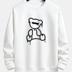 Velira Sweatshirts balta / XS Lino lokio atspaudo laisvas fit džemperis