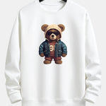 Velira Sweatshirts balta / XS Lokys Odinėje Striukėje Spauda Laisvas Švarkas
