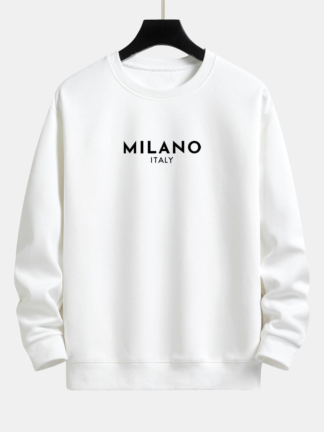 Velira Sweatshirts balta / XS Milano spaudinys laisvas prigludimas megztinis