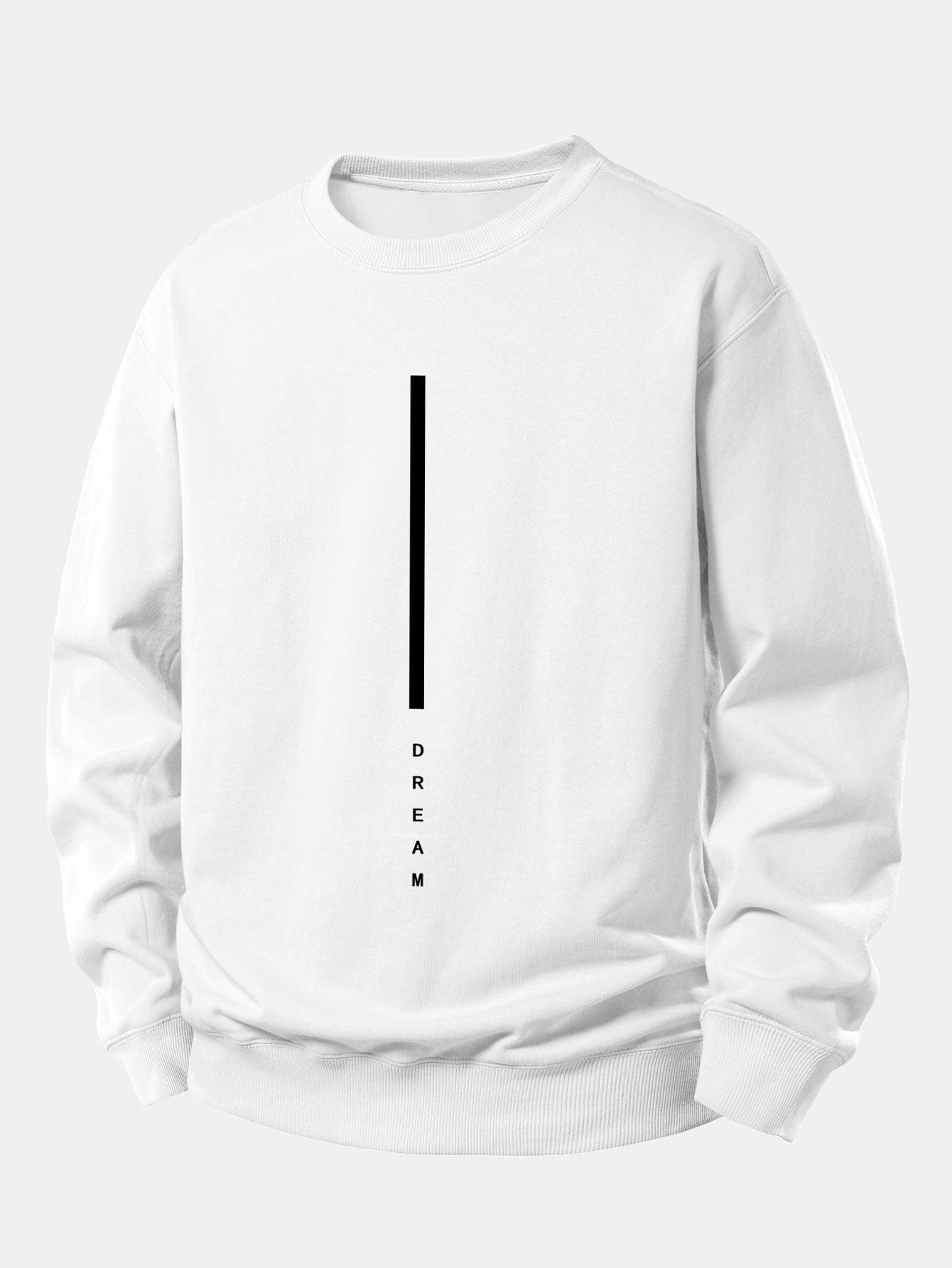 Velira Sweatshirts Balta / XS Svajonių Dryžuotas Spausdinimas Laisvas Fit Palaidinukė