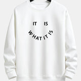 Velira Sweatshirts balta / XS Tai, kas yra, atspausdintas laisvas megztinis