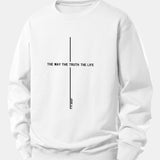 Velira Sweatshirts Balta / XS Tikėjimo spauda laisvo kirpimo džemperis