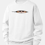 Velira Sweatshirts Balta / XS Užtrauktuko katės spaudo laisvo kirpimo džemperis