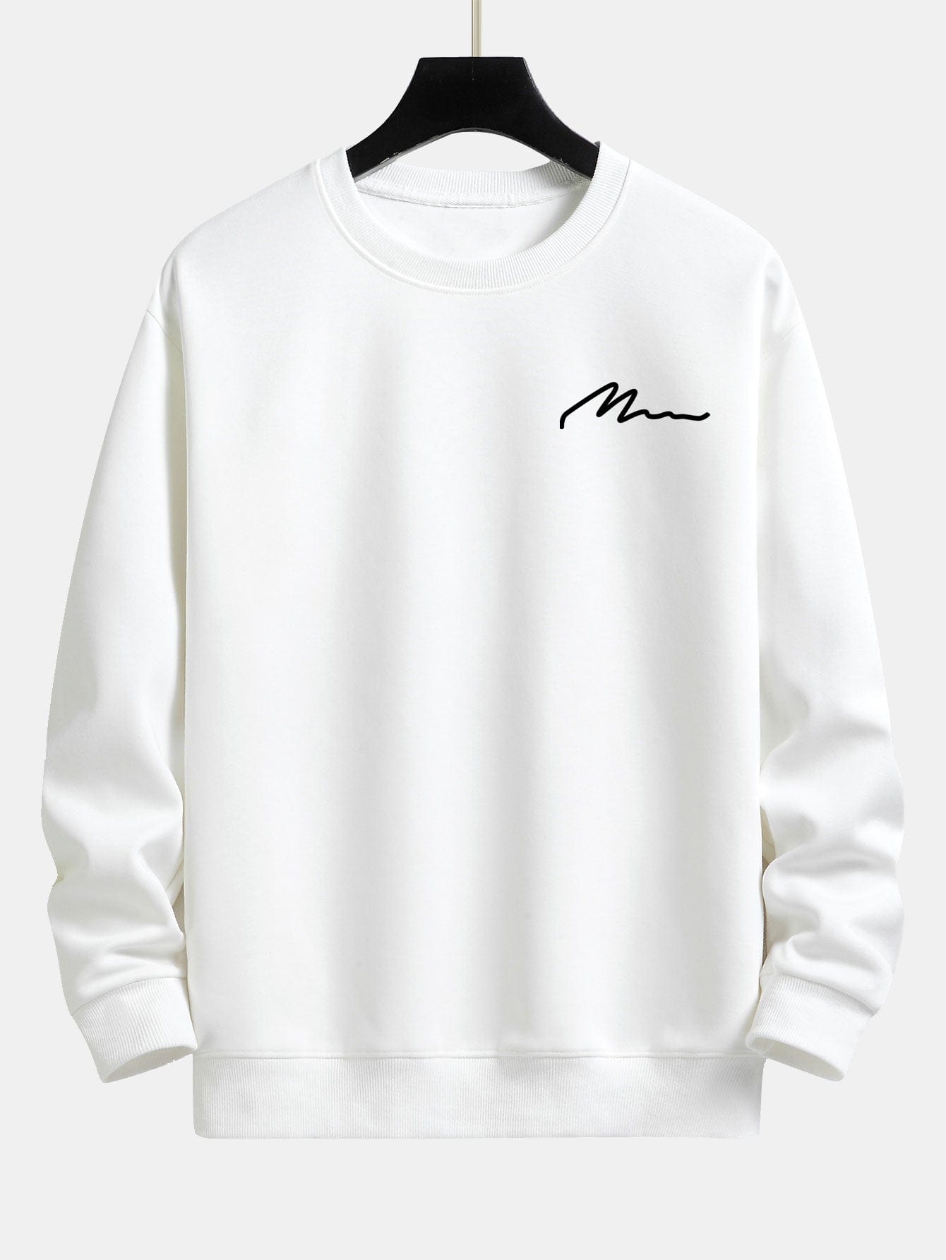 Velira Sweatshirts Balta / XS Vyrų šūkio spaudos laisvo kirpimo džemperis