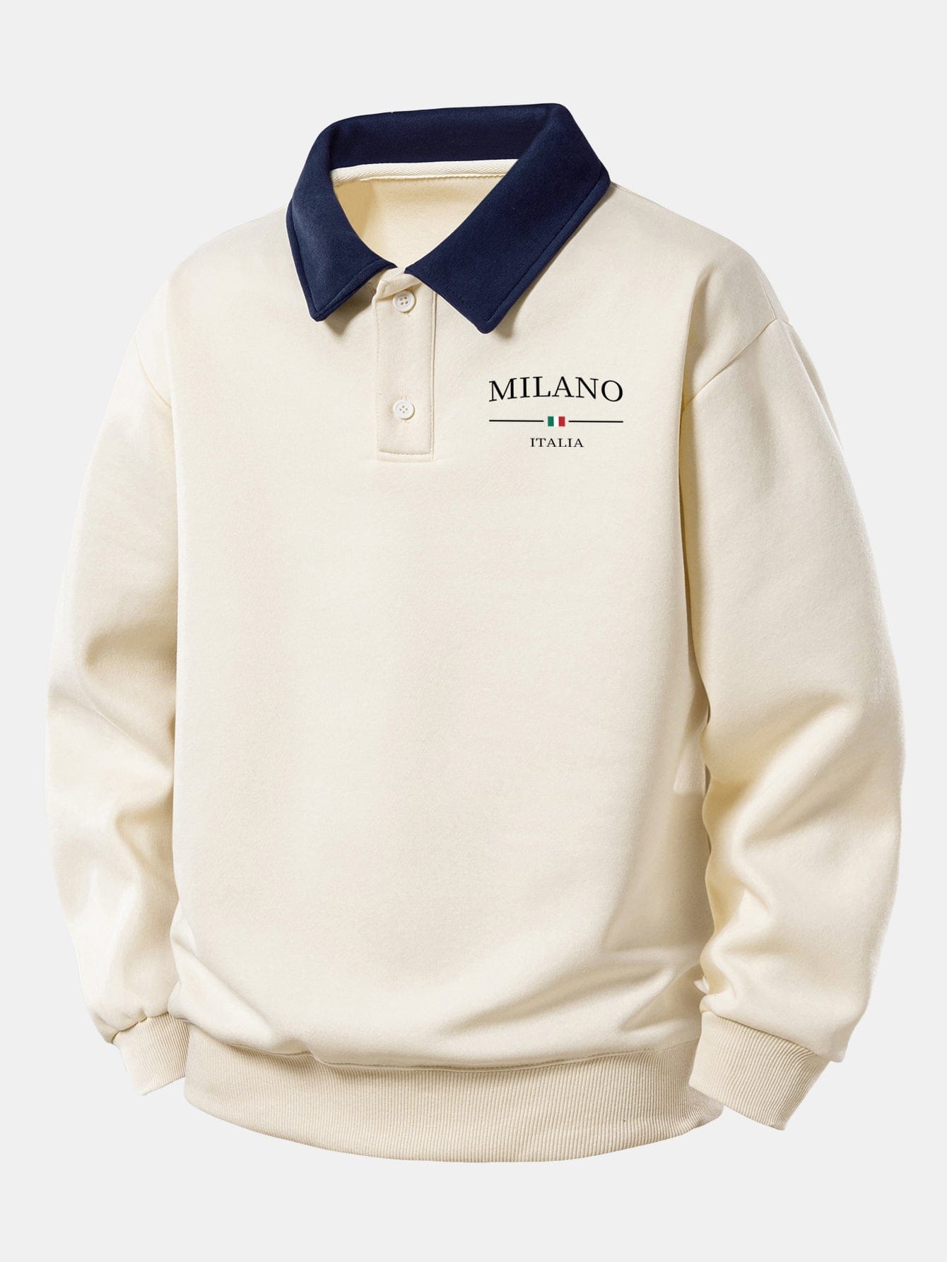 Velira Sweatshirts Bežinė / XS Atsipalaidavęs Milano Spaudos Kontrasto Polo Palaidinė